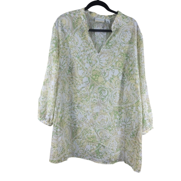 Alfred Dunner Blouse Plus Size 24W Pastel Pullover Top Sparkles New Without Tags - Picture 1 of 10